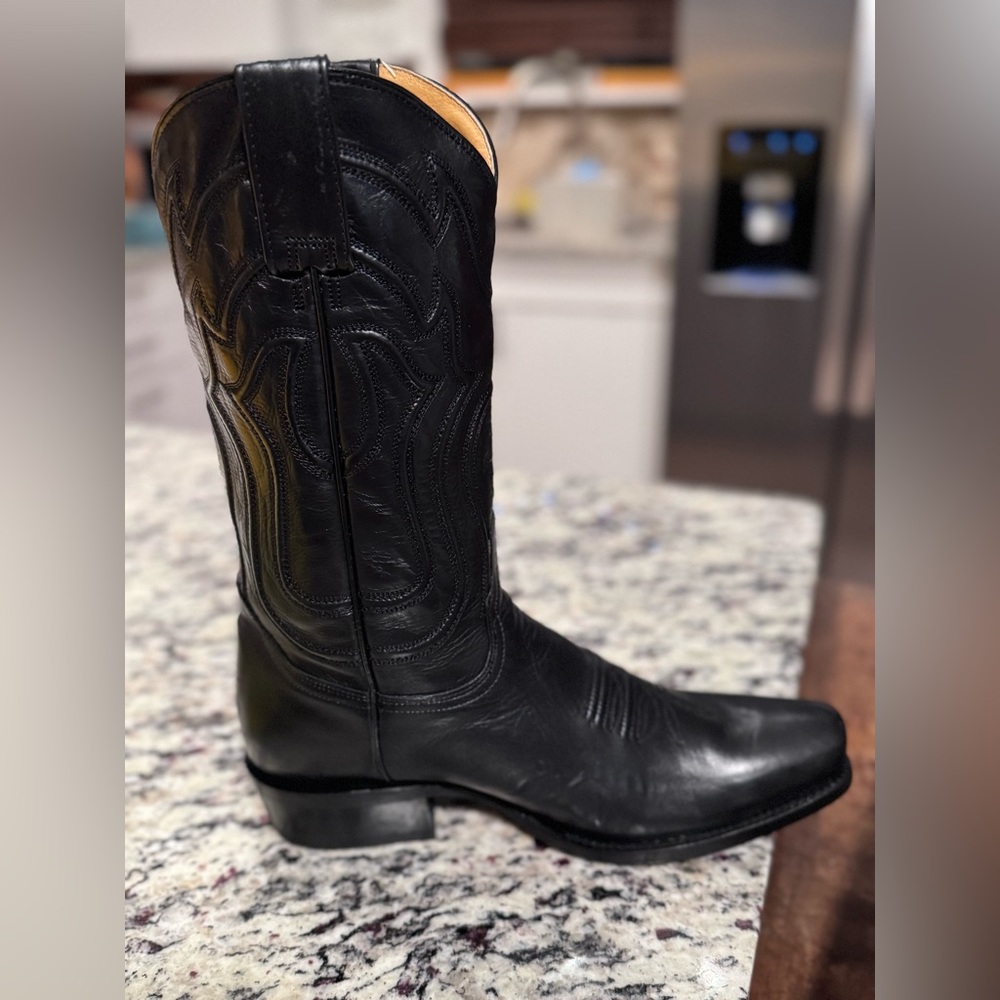 Stetson Black Western Leather Boots